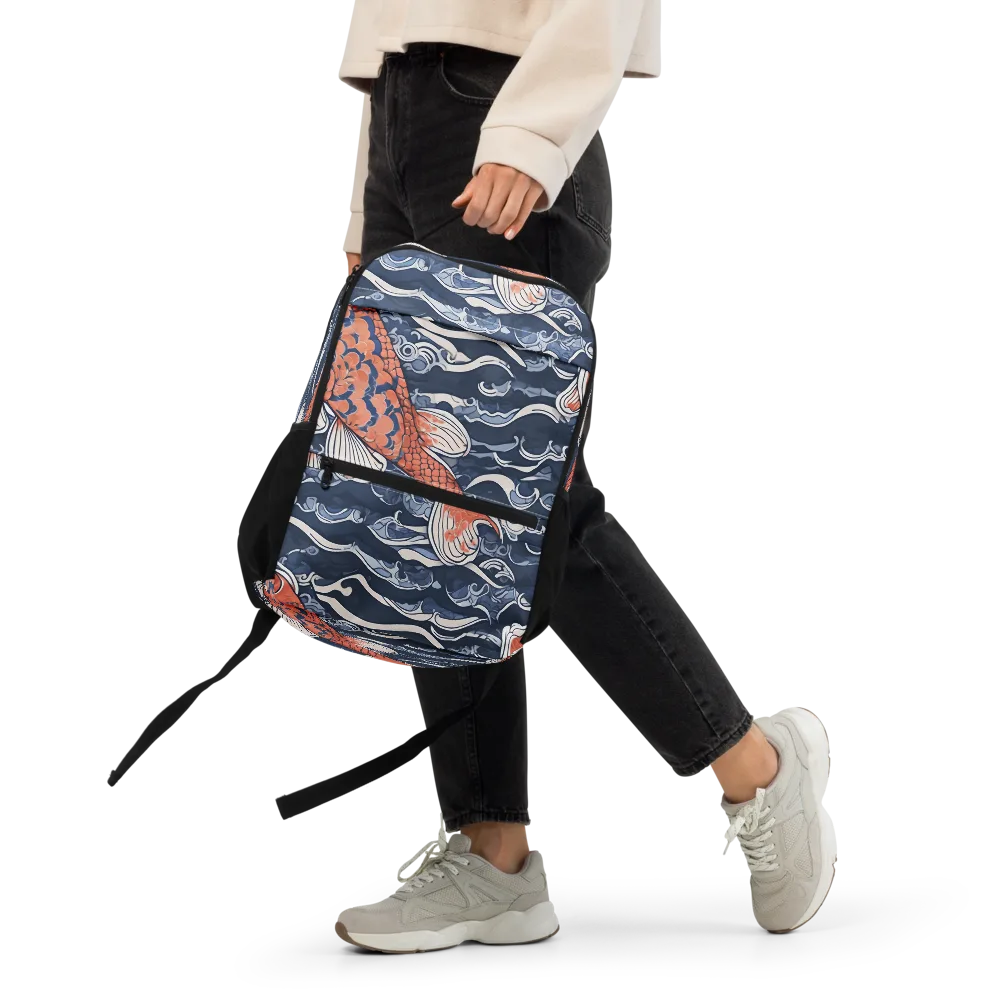Vermilion Tide on Utility Backpack — Front 2
