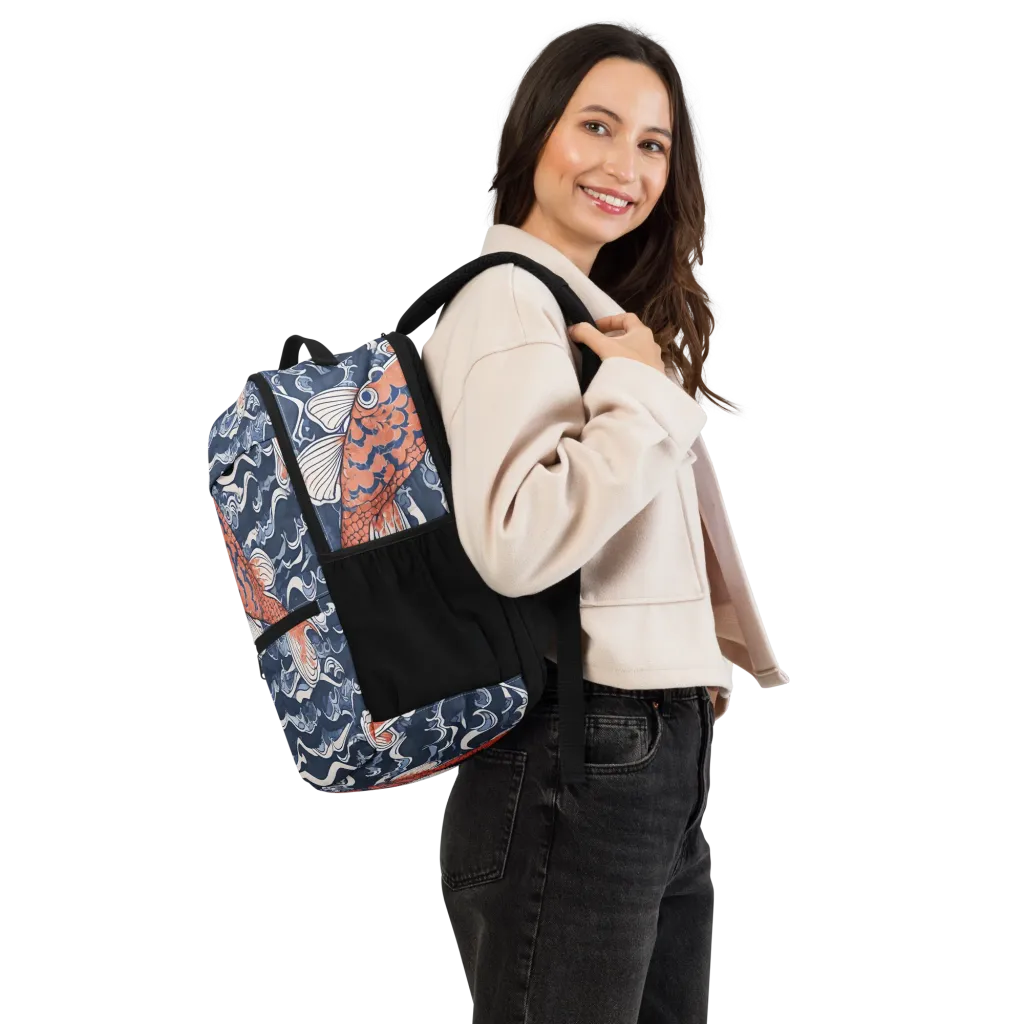 Vermilion Tide on Utility Backpack — Right