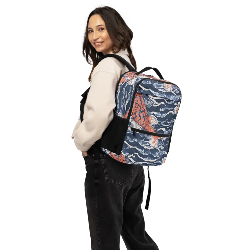 Vermilion Tide on Utility Backpack — Bottom print