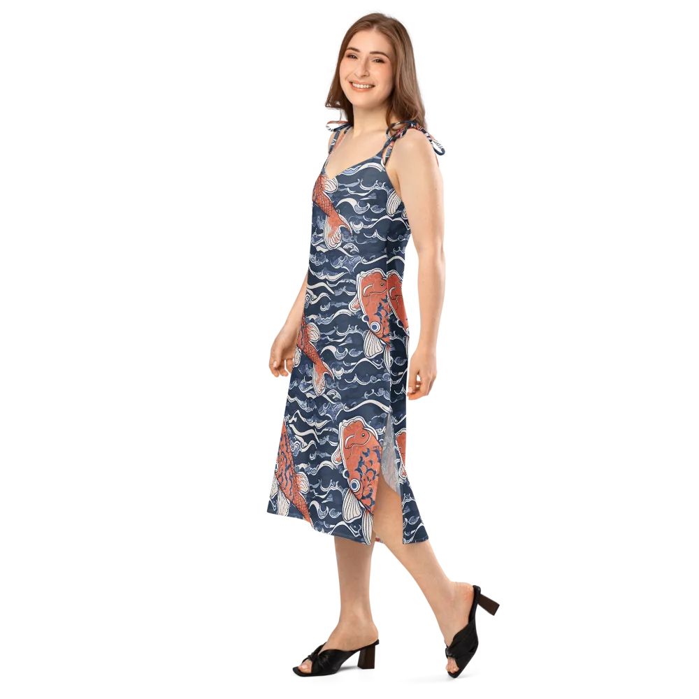 Vermilion Tide on Slip Dress — Left Front