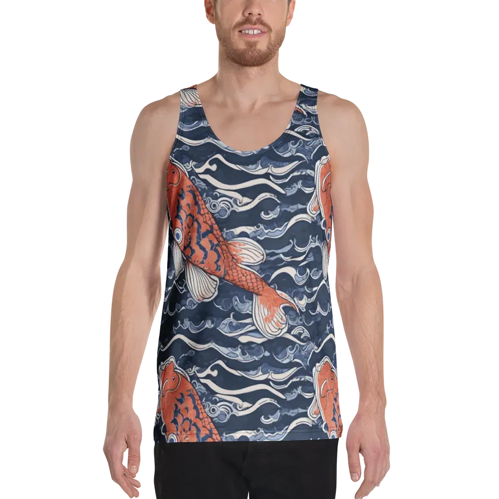 Vermilion Tide on Men's Tank Top — Front
