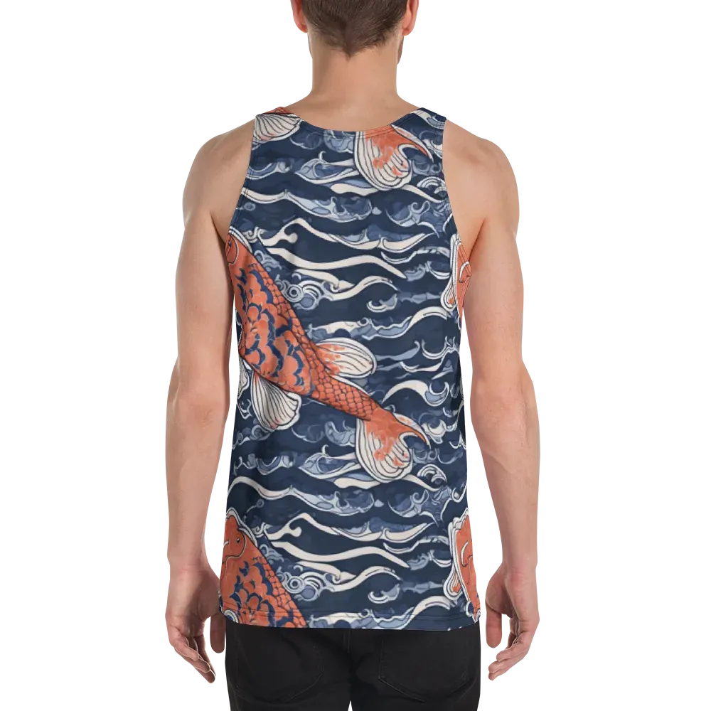 Vermilion Tide on Men's Tank Top — Back