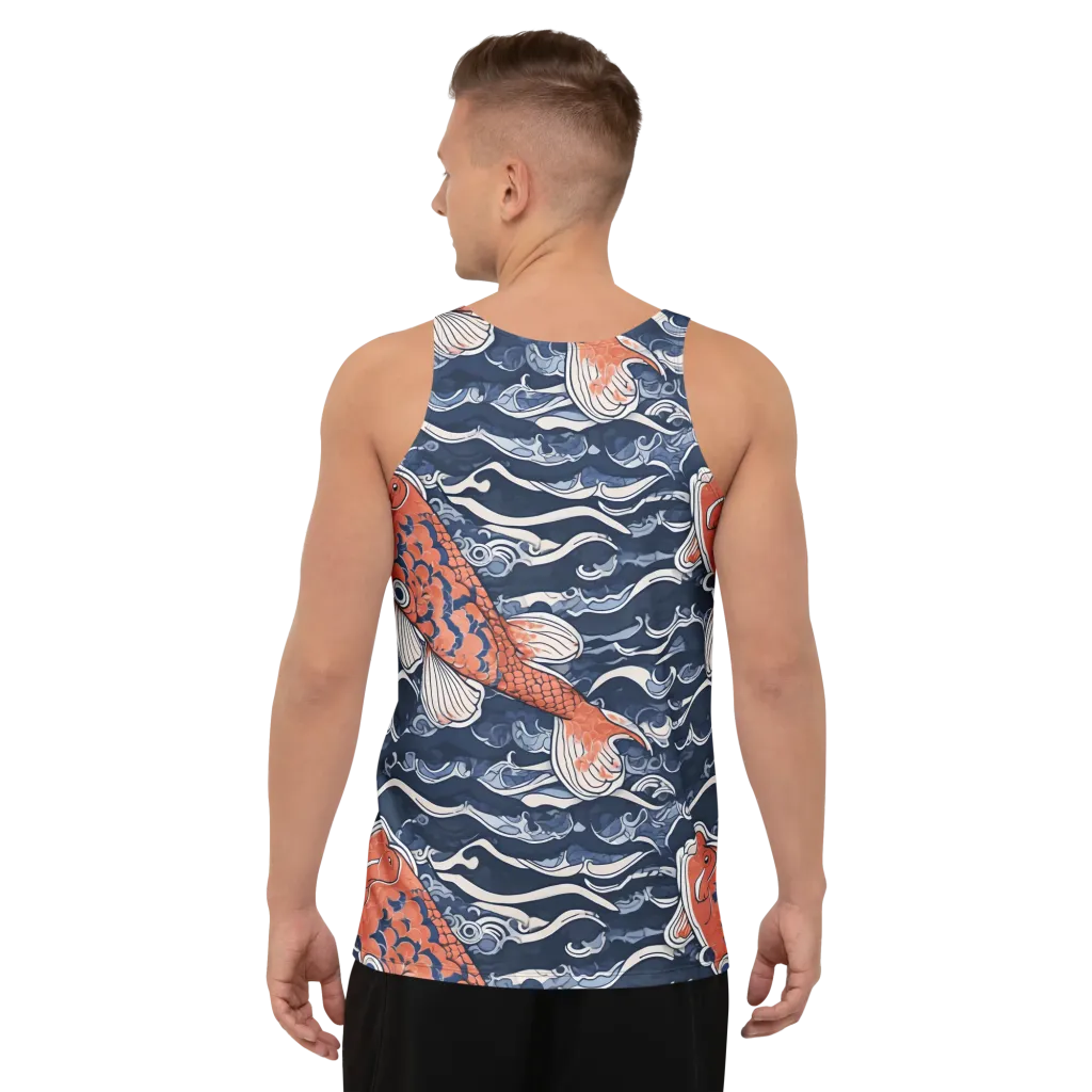 Vermilion Tide on Men's Tank Top — Back print