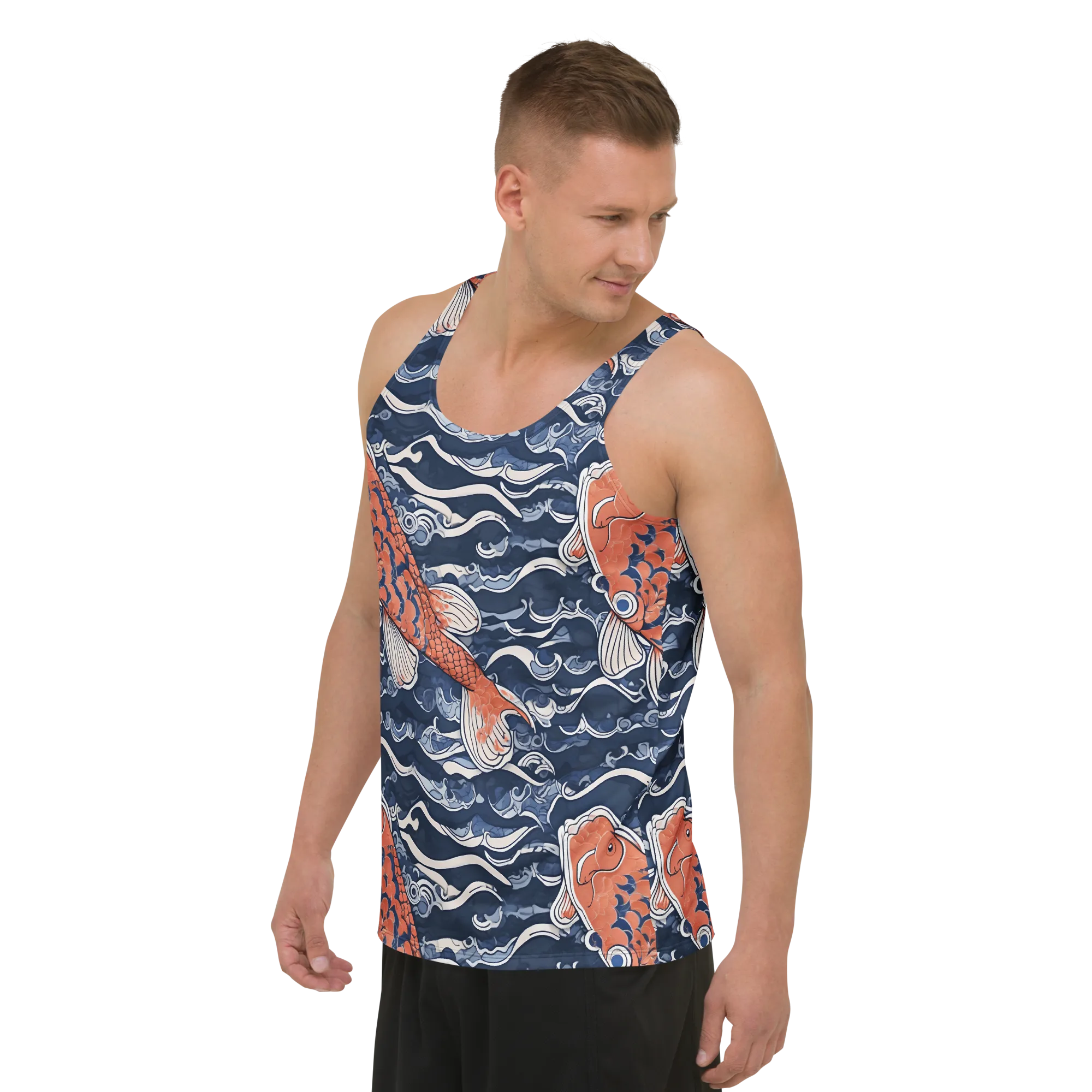 Vermilion Tide on Men's Tank Top — Front print