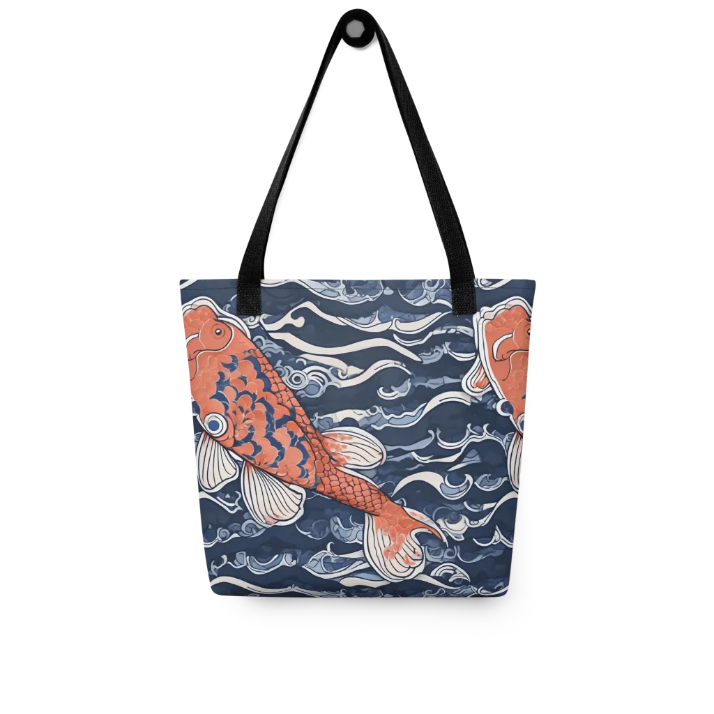 Vermilion Tide on Tote Bag — Front