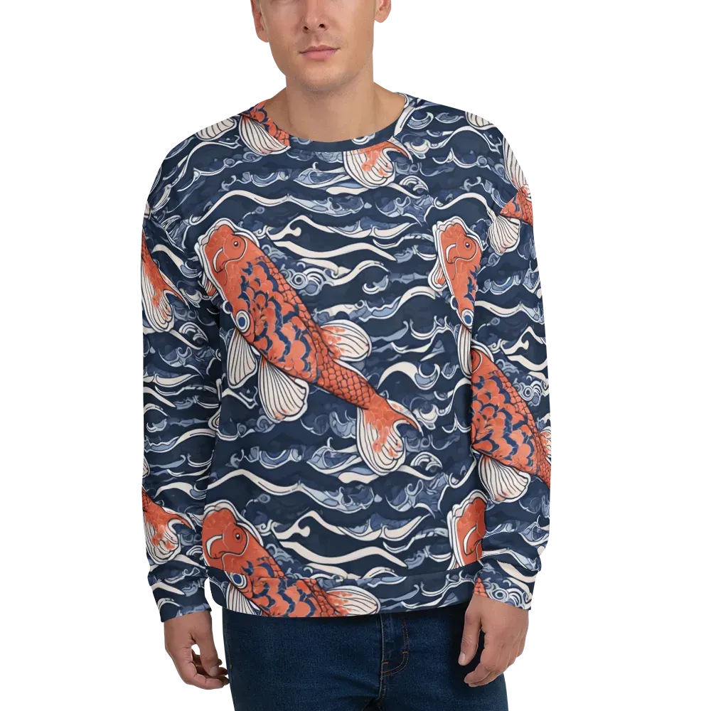Vermilion Tide on Sweatshirt — Front