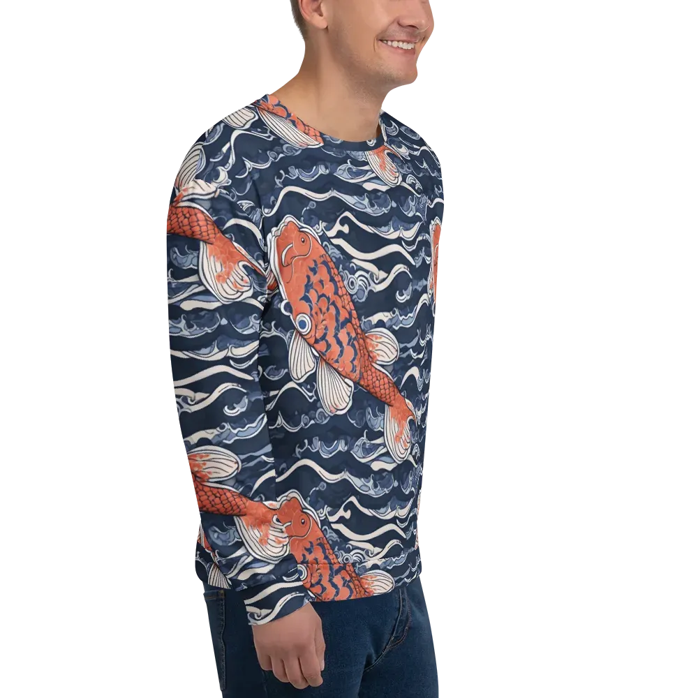 Vermilion Tide on Sweatshirt — Right Front