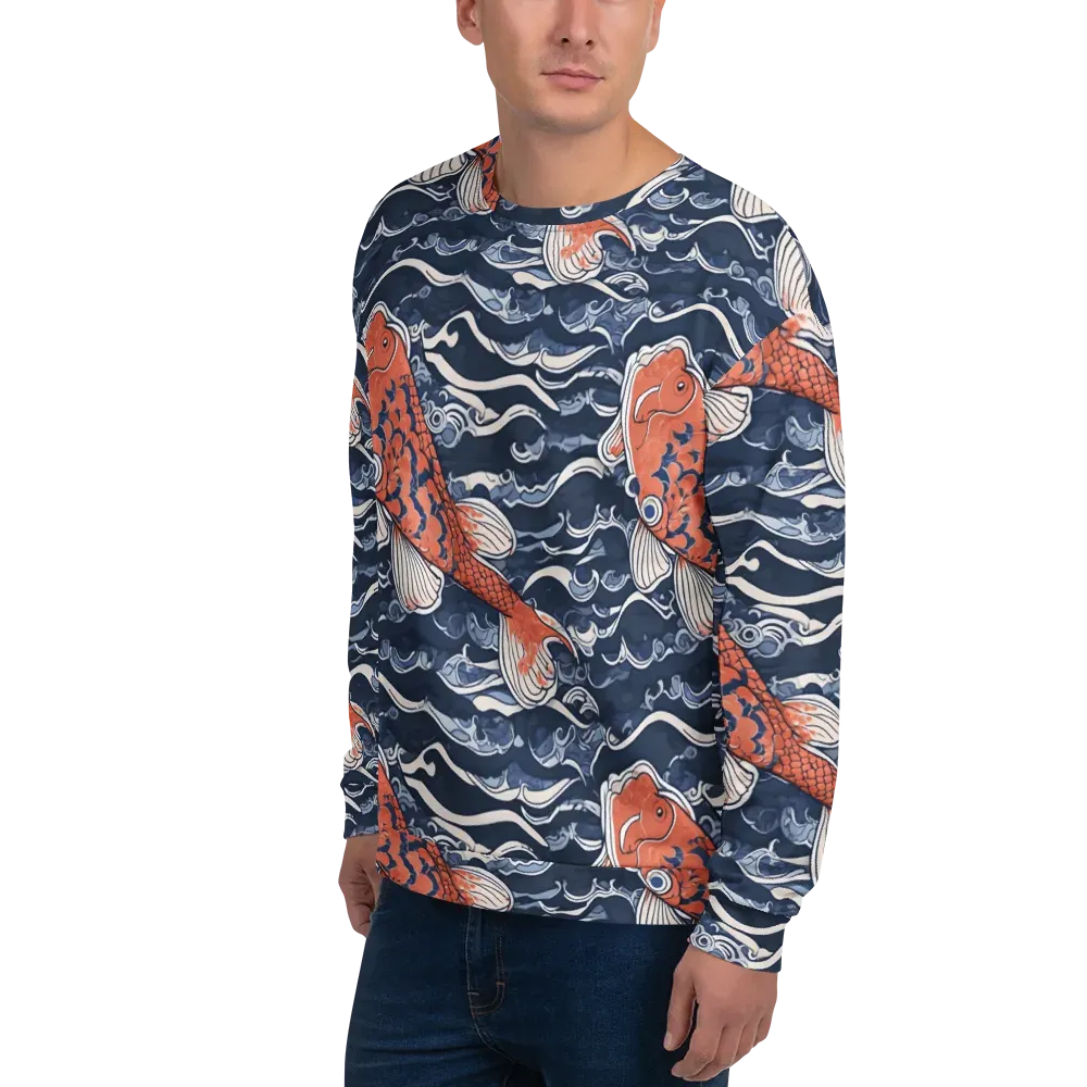 Vermilion Tide on Sweatshirt — Left Front