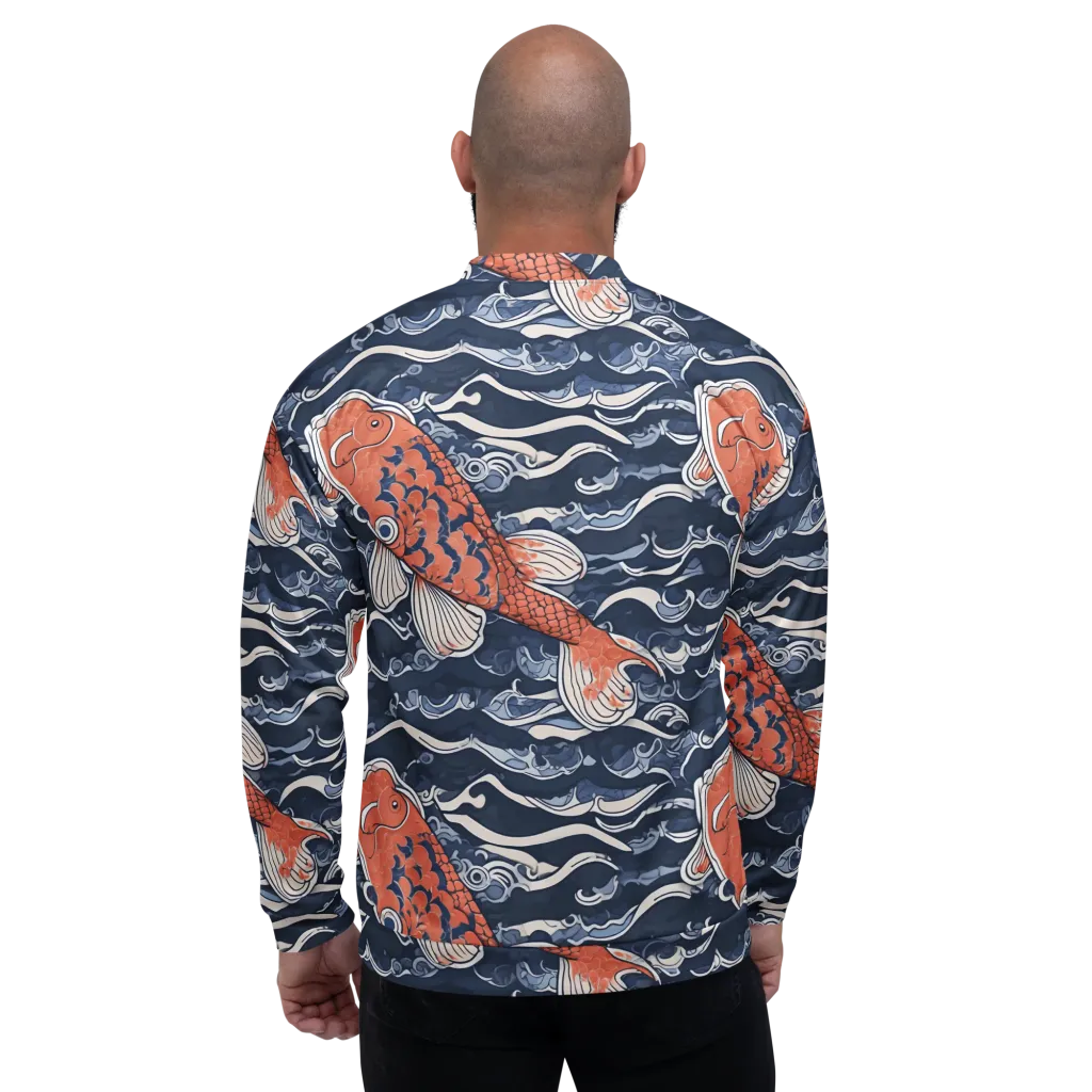 Vermilion Tide on Bomber Jacket — Back