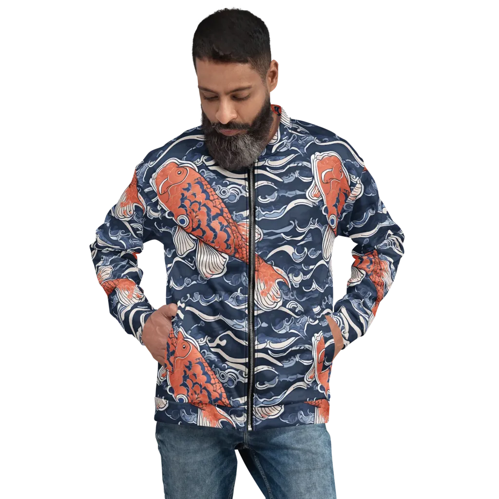Vermilion Tide on Bomber Jacket — Front print