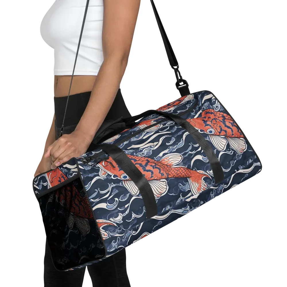 Vermilion Tide on Duffle Bag — Front