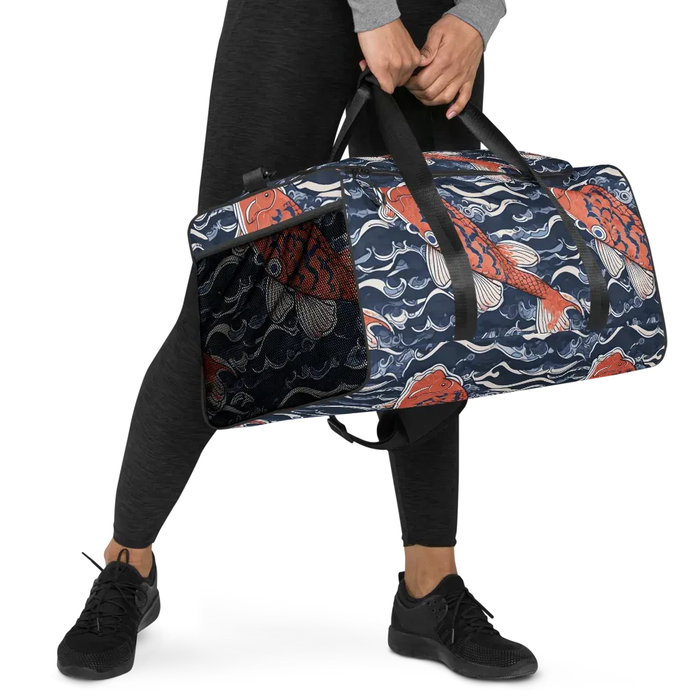 Vermilion Tide on Duffle Bag — Right Front