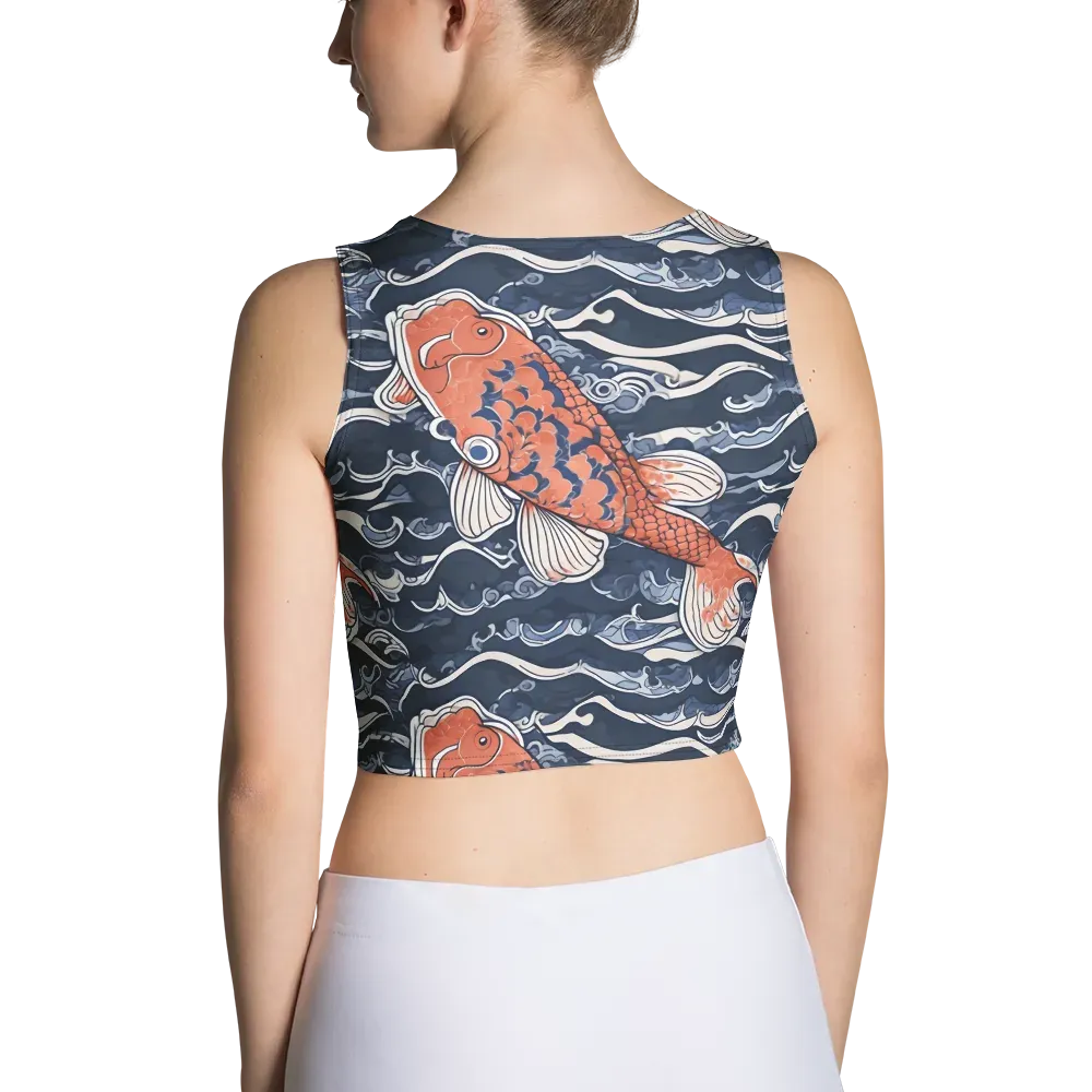 Vermilion Tide on Crop Top — Back