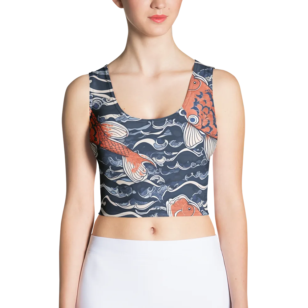 Vermilion Tide on Crop Top — Front