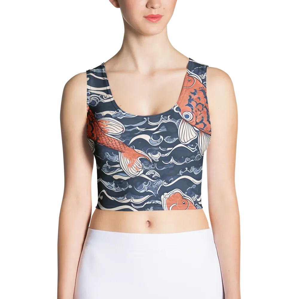 Vermilion Tide on Crop Top — Front