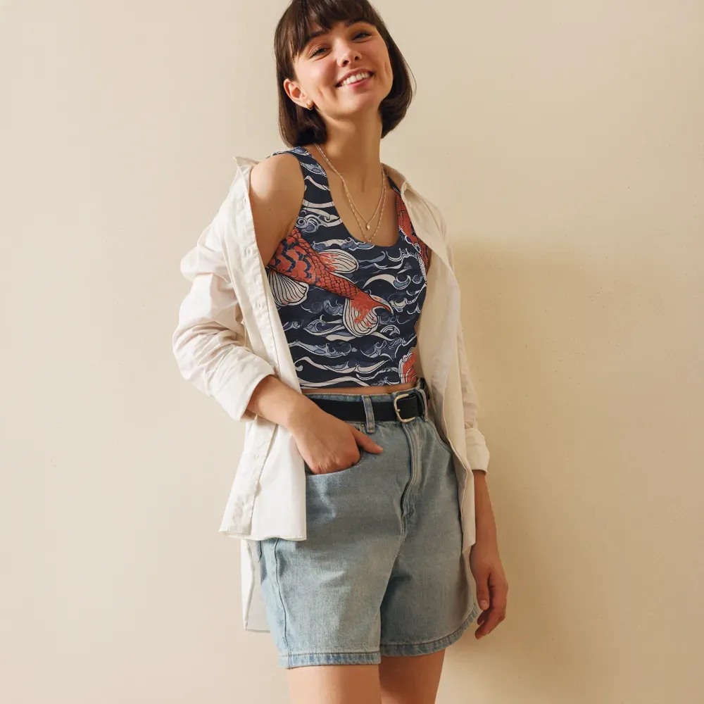 Vermilion Tide on Crop Top — Print file