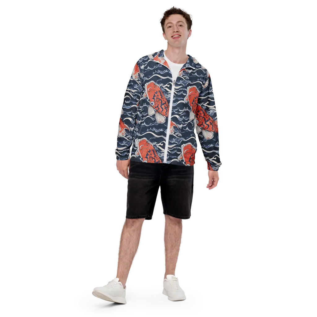 Vermilion Tide on Men's Windbreaker — Front print
