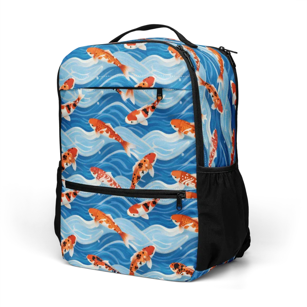 Crimson Drift on Utility Backpack — Bottom print