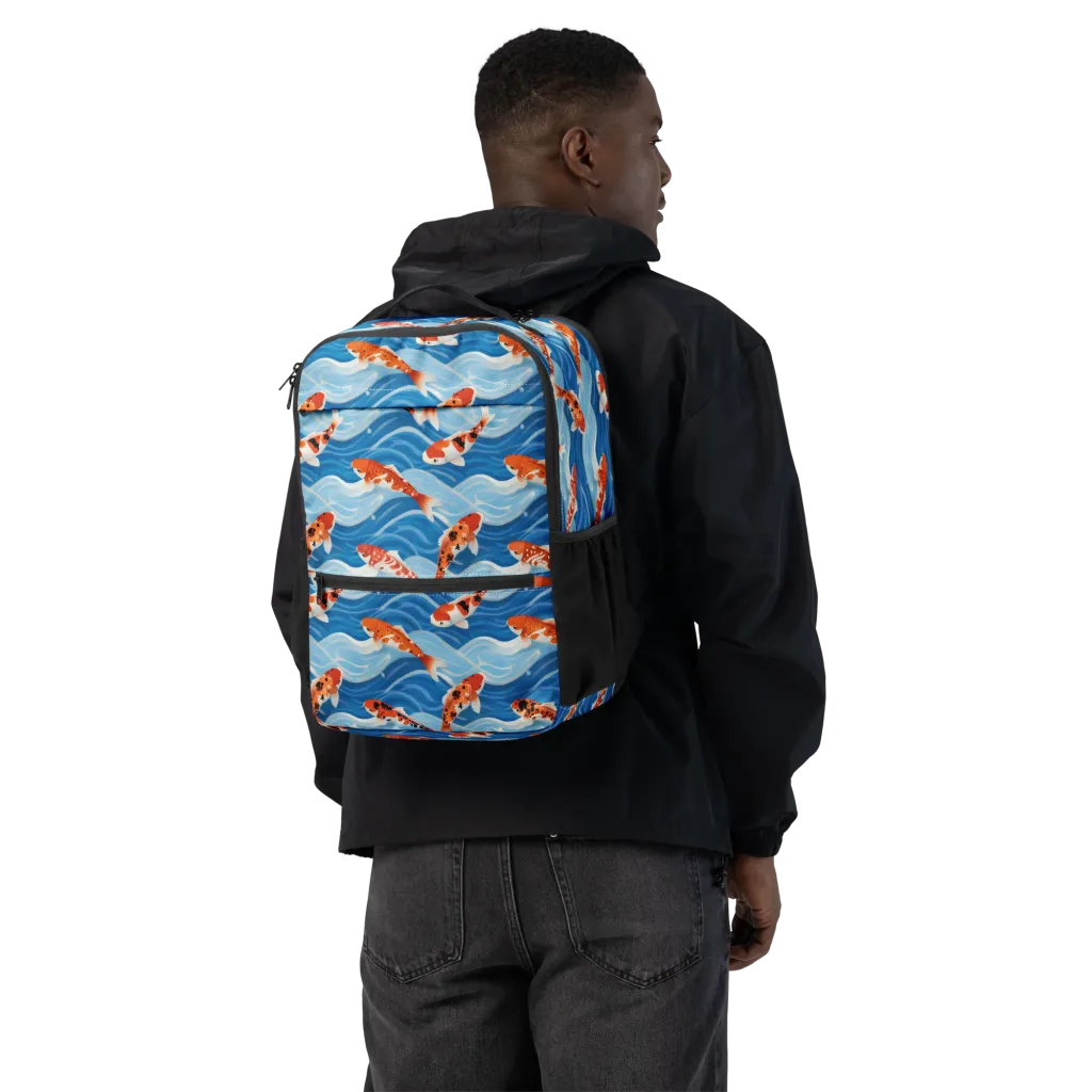 Crimson Drift on Utility Backpack — Back