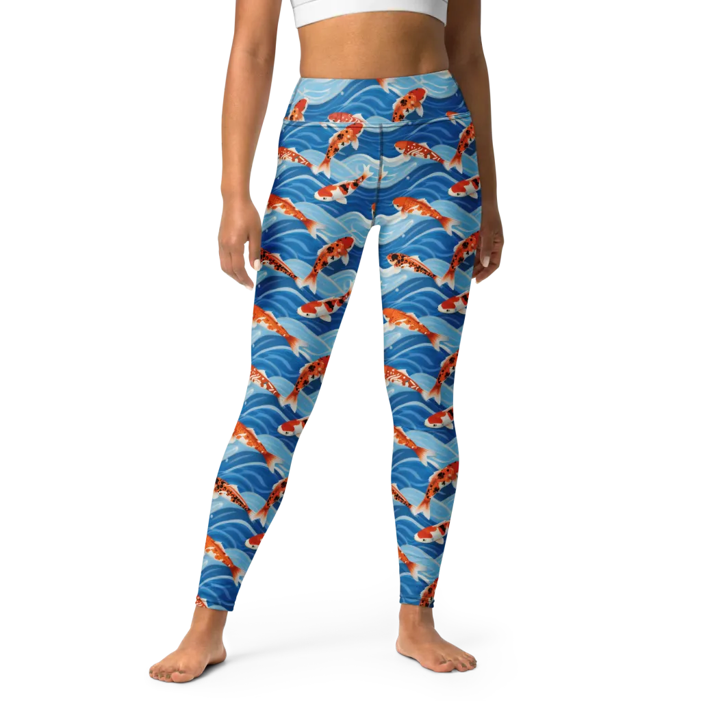 Crimson Drift on Yoga Leggings — Print file