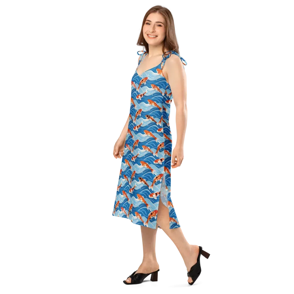 Crimson Drift on Slip Dress — Left Front