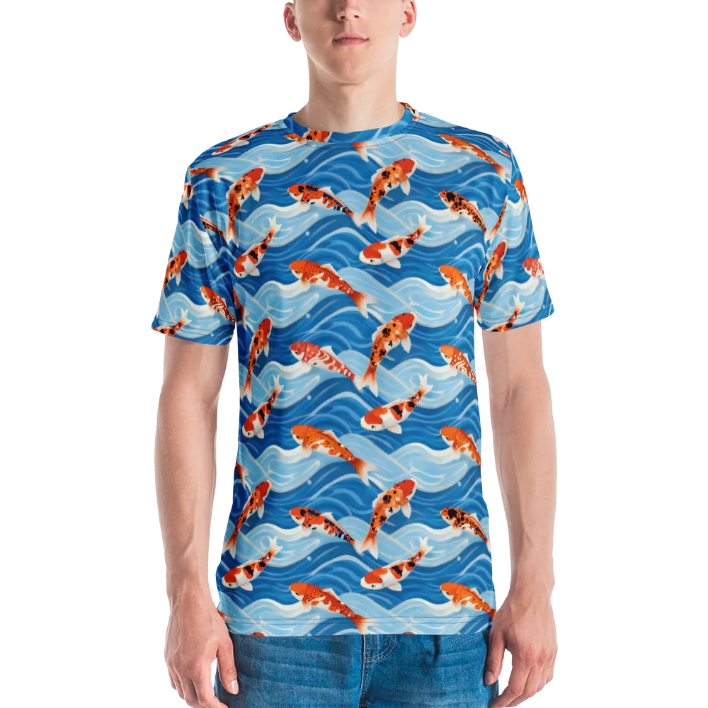 Crimson Drift on Men's Crew Neck T-Shirt — Front