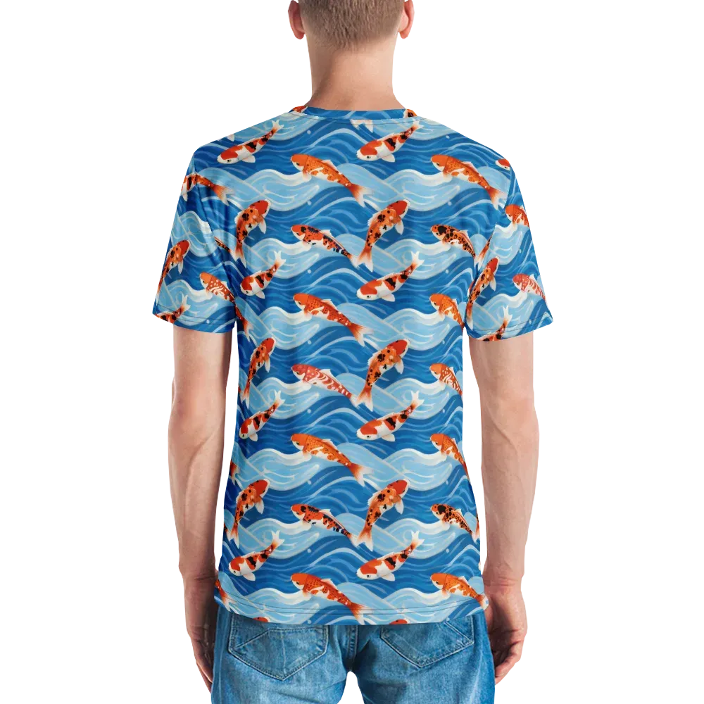 Crimson Drift on Men's Crew Neck T-Shirt — Back