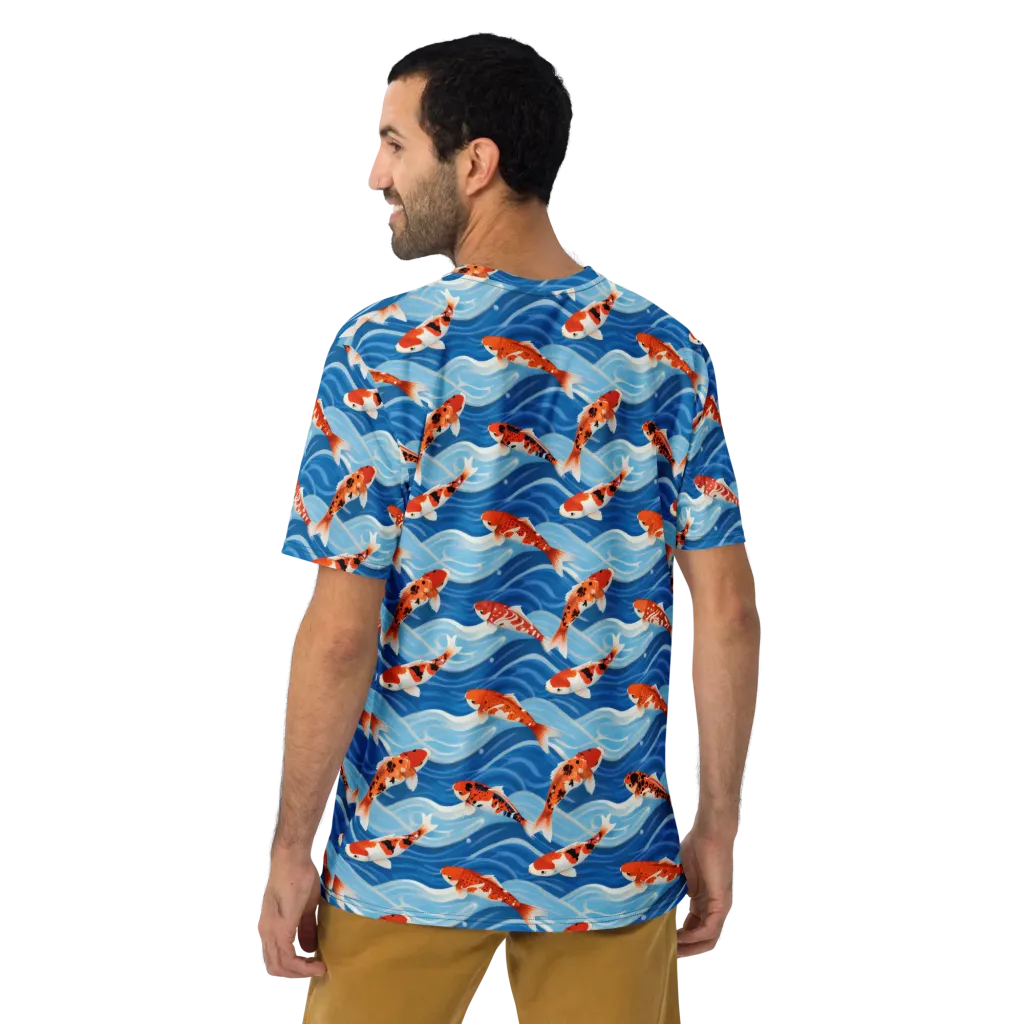 Crimson Drift on Men's Crew Neck T-Shirt — Back print