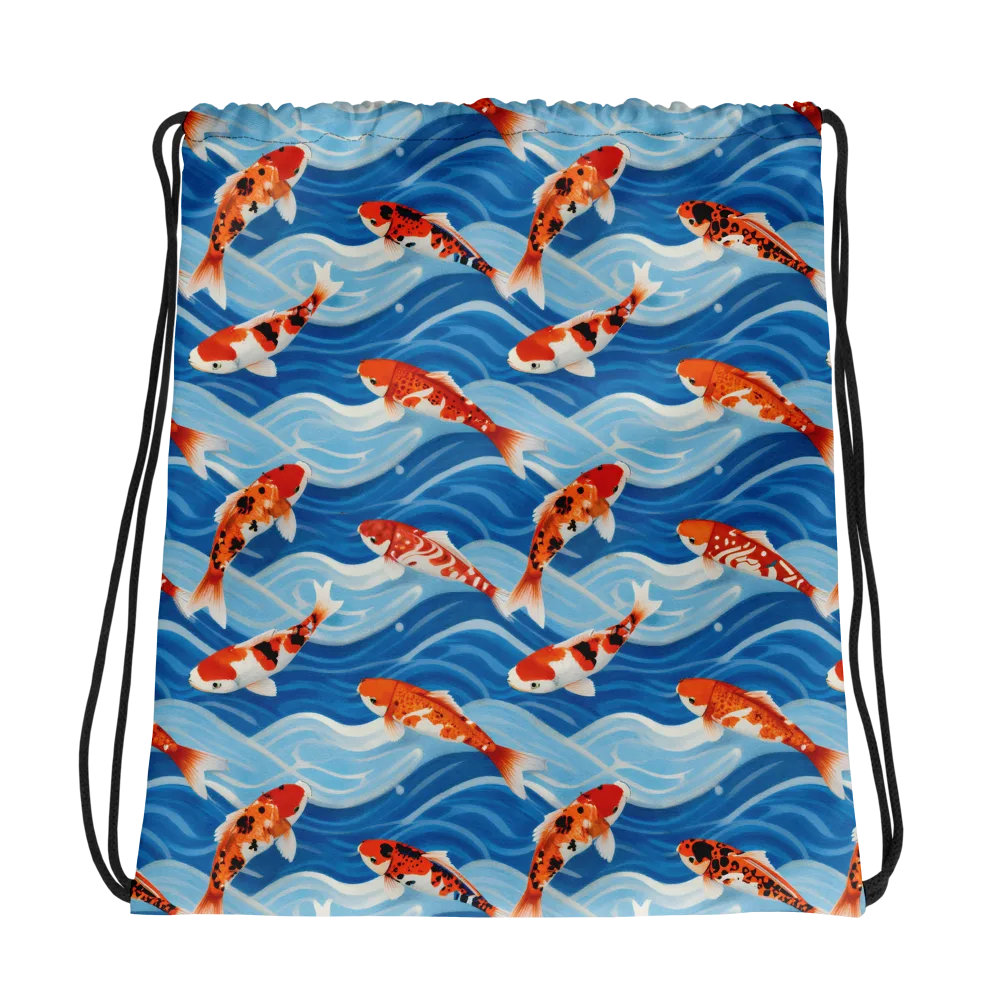 Crimson Drift on Drawstring Bag — Mockup