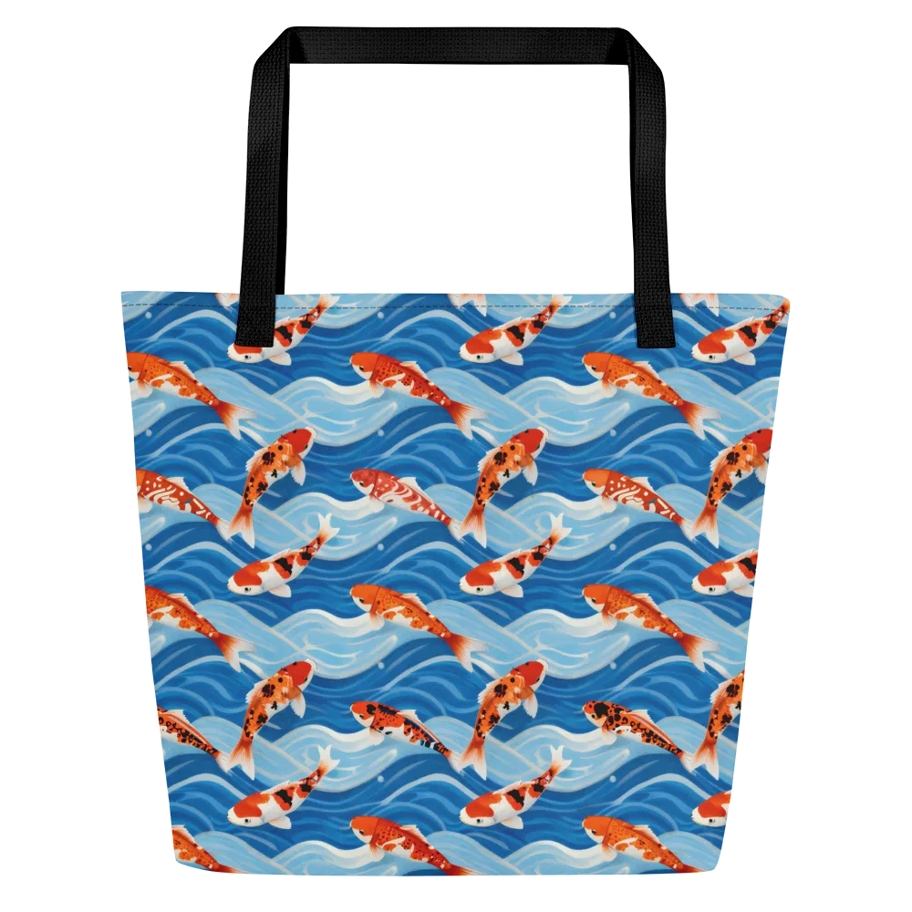 Crimson Drift on Large Tote Bag W/ Pocket — Front