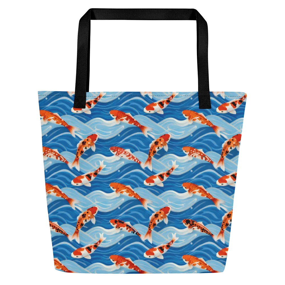 Crimson Drift on Large Tote Bag W/ Pocket — Front