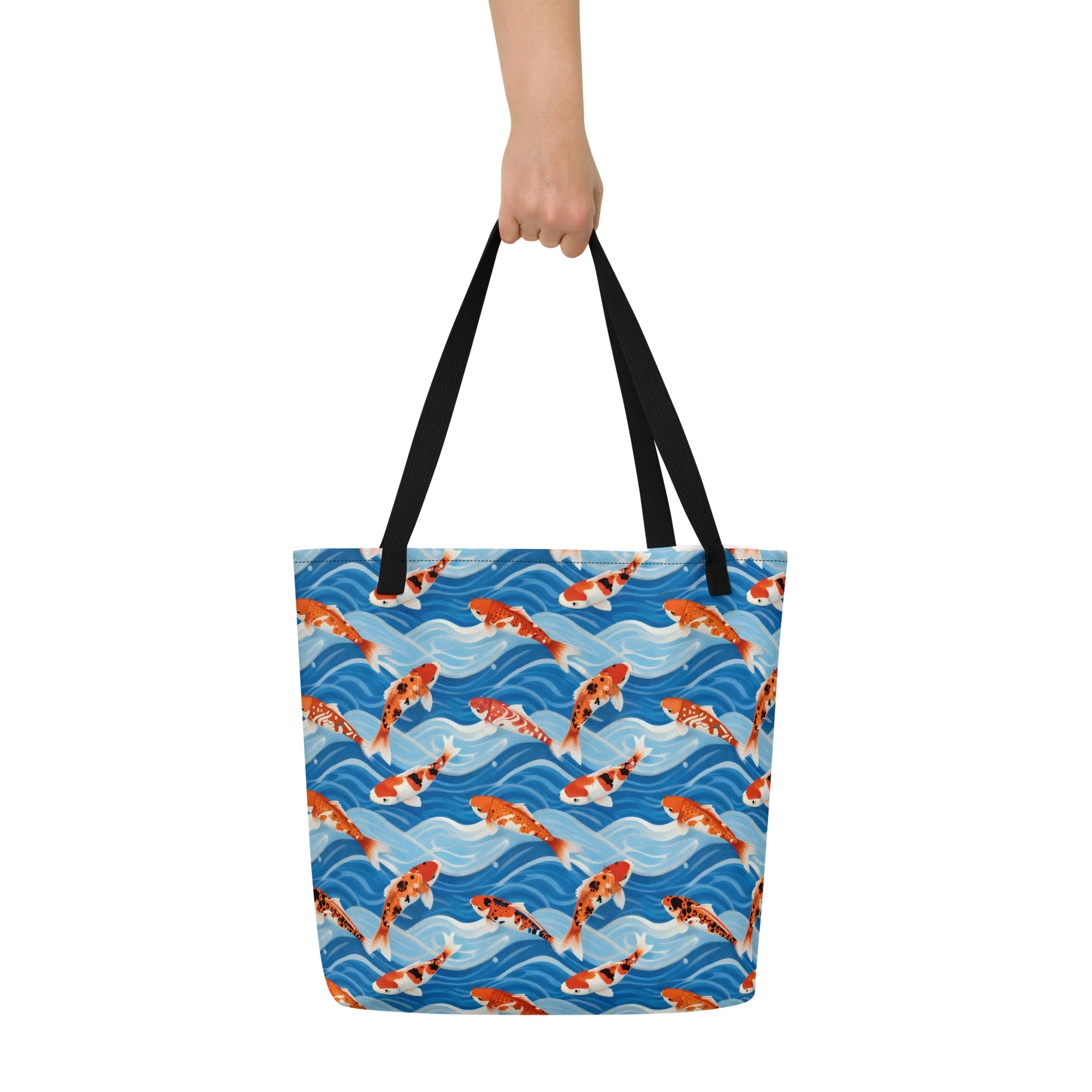 Crimson Drift on Large Tote Bag W/ Pocket — Print file