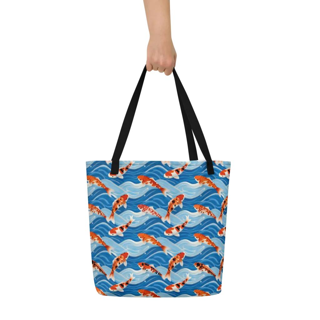 Crimson Drift on Large Tote Bag W/ Pocket — Print file