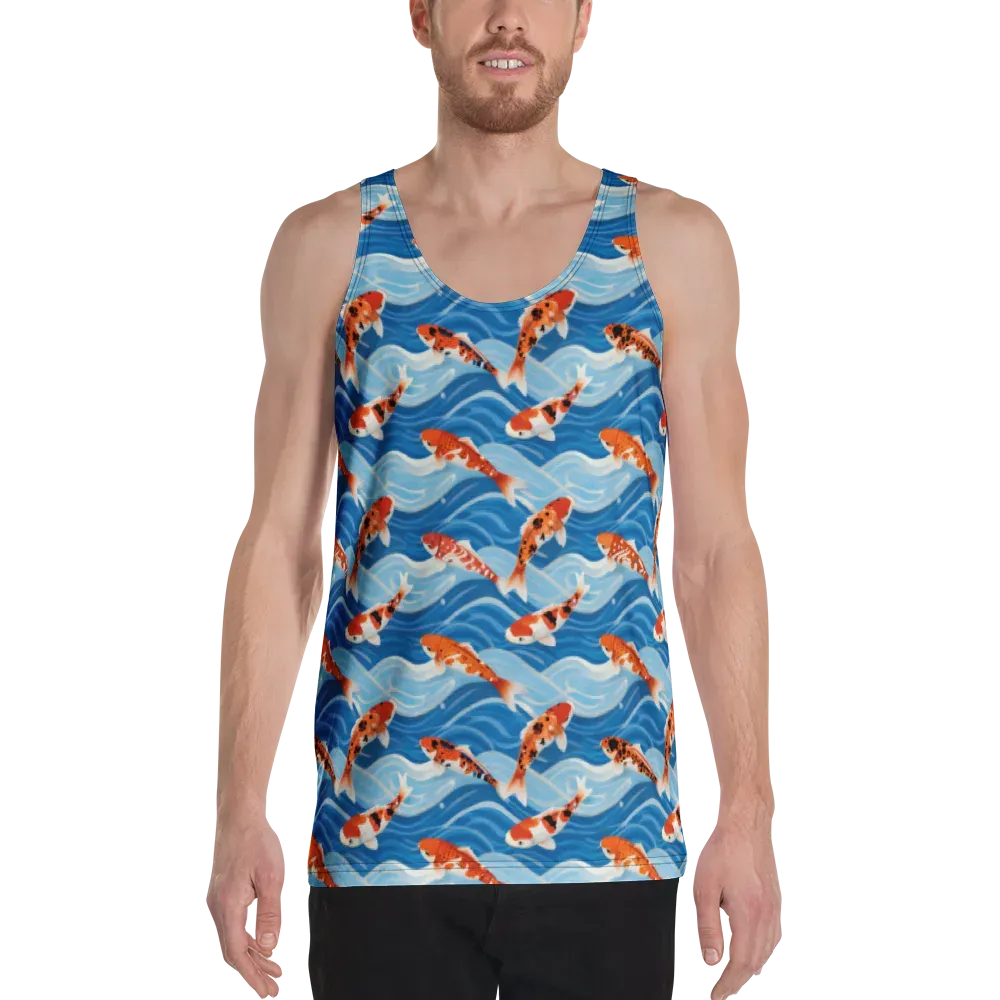 Crimson Drift on Men's Tank Top — Front