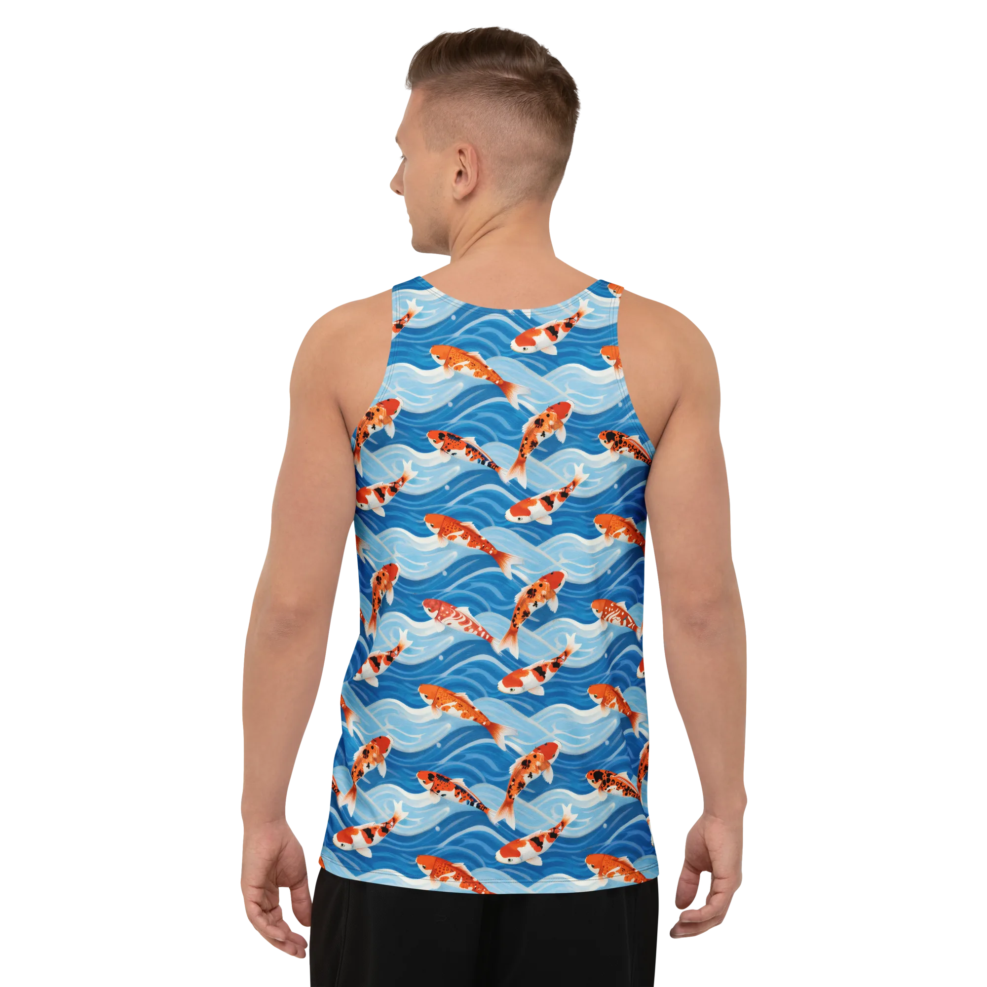 Crimson Drift on Men's Tank Top — Back print