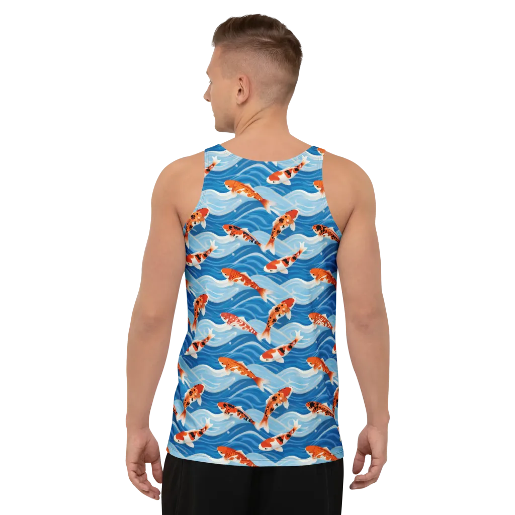 Crimson Drift on Men's Tank Top — Back print