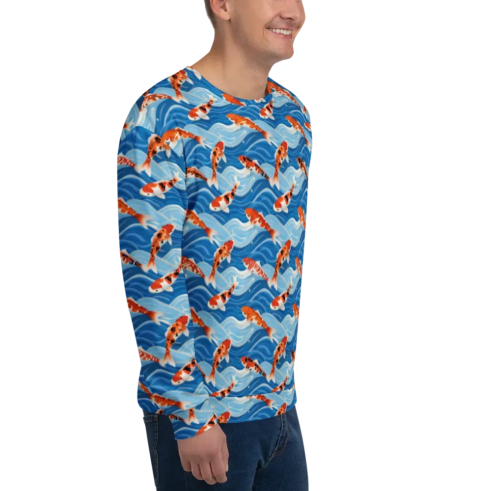 Crimson Drift on Sweatshirt — Right Front