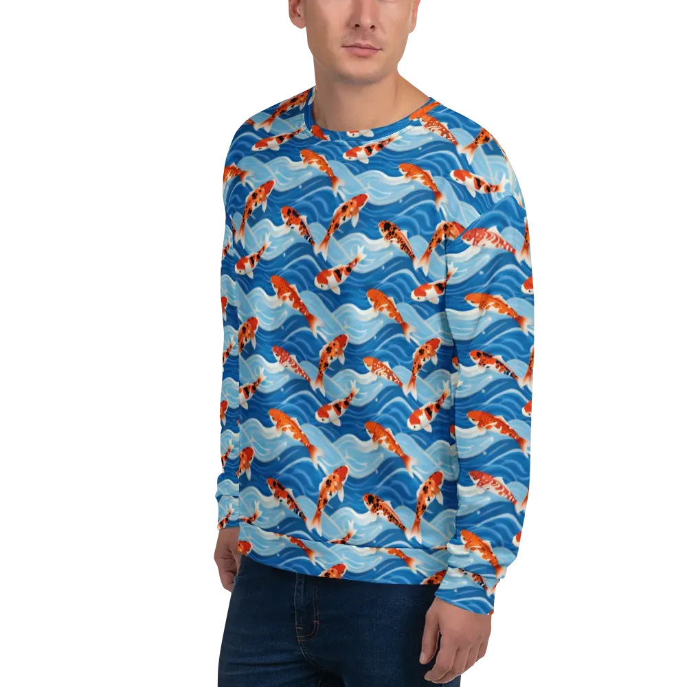 Crimson Drift on Sweatshirt — Left Front