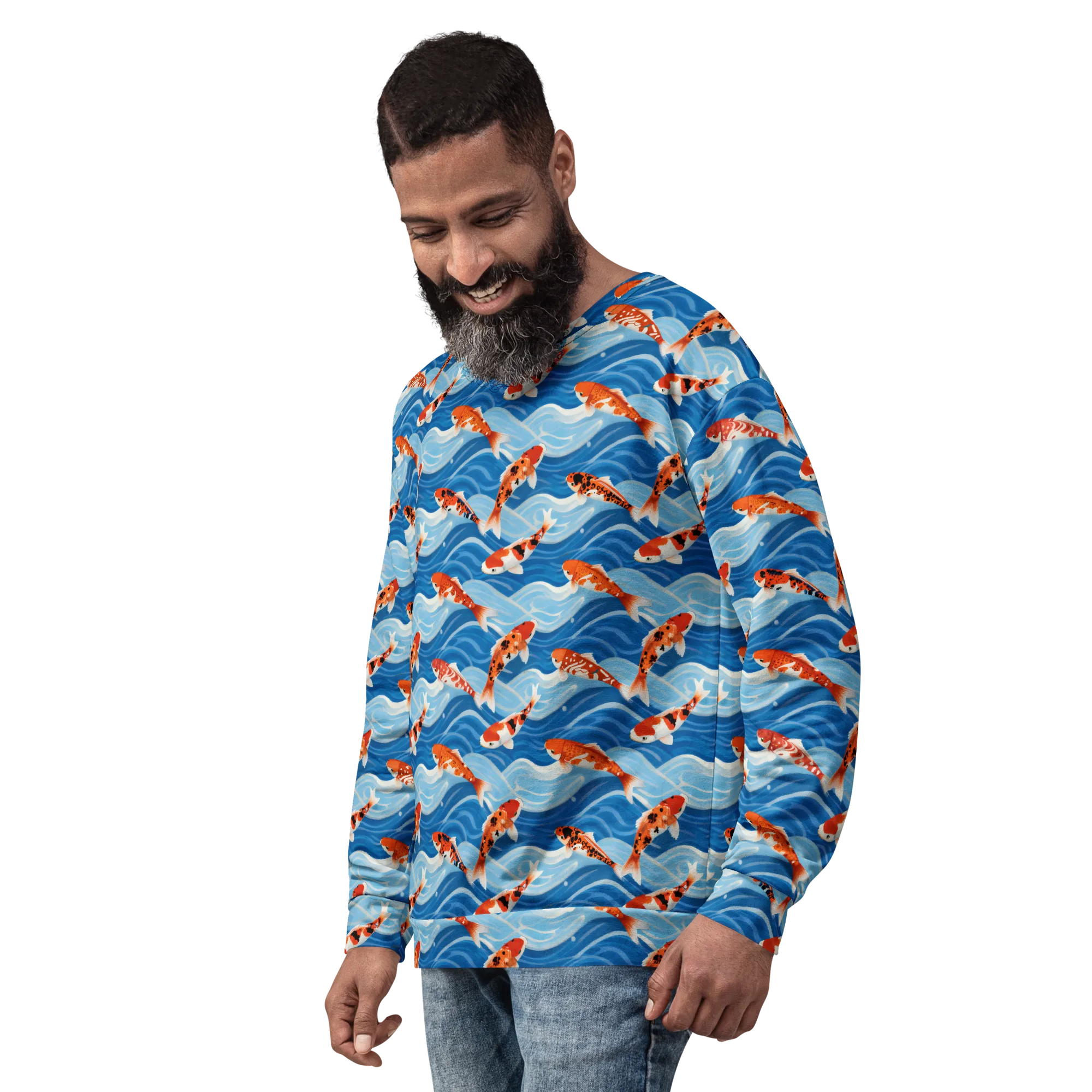 Crimson Drift on Sweatshirt — Left sleeve