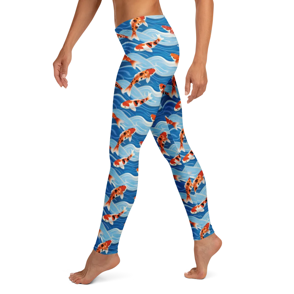Crimson Drift on Leggings — Left