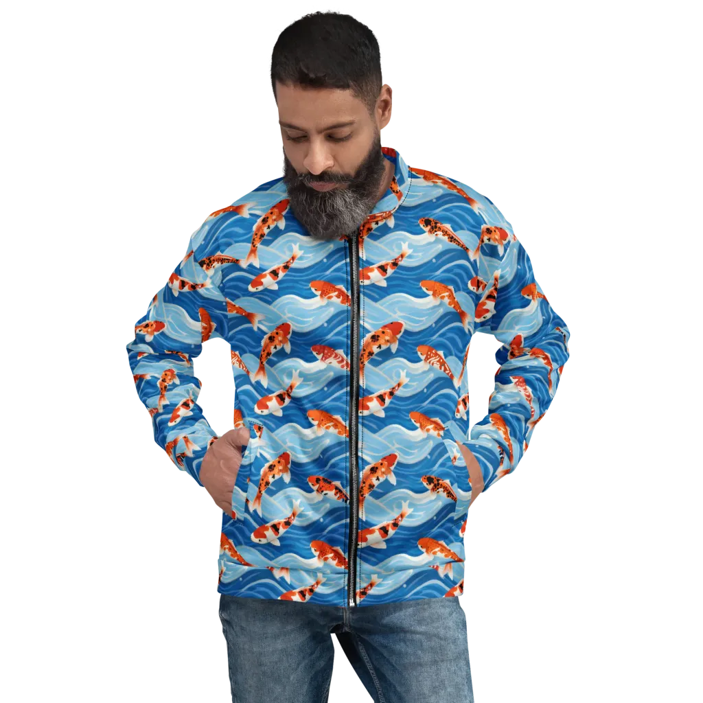 Crimson Drift on Bomber Jacket — Front print