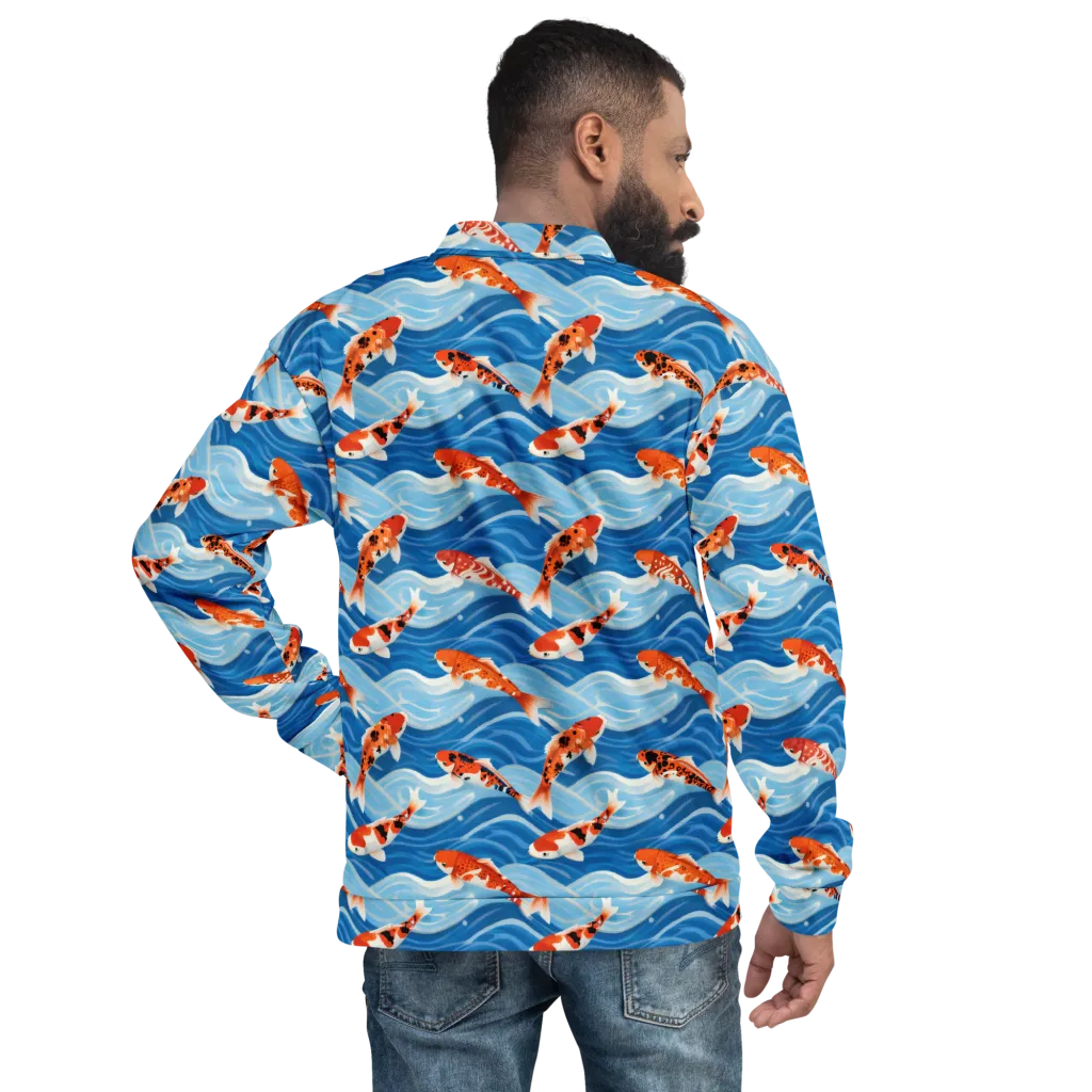 Crimson Drift on Bomber Jacket — Back print
