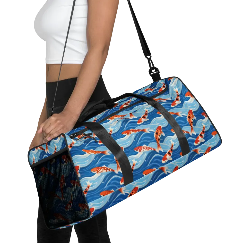 Crimson Drift on Duffle Bag — Front