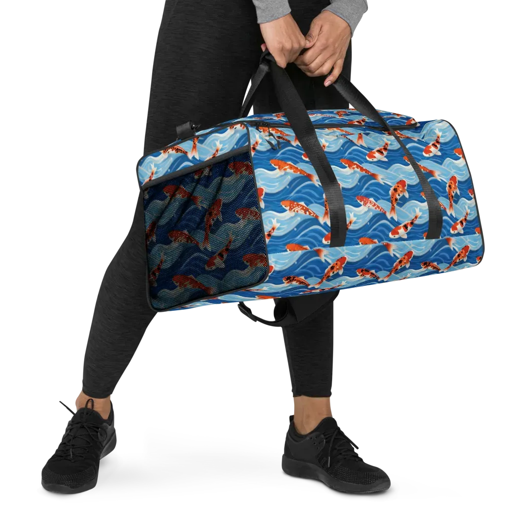 Crimson Drift on Duffle Bag — Right Front