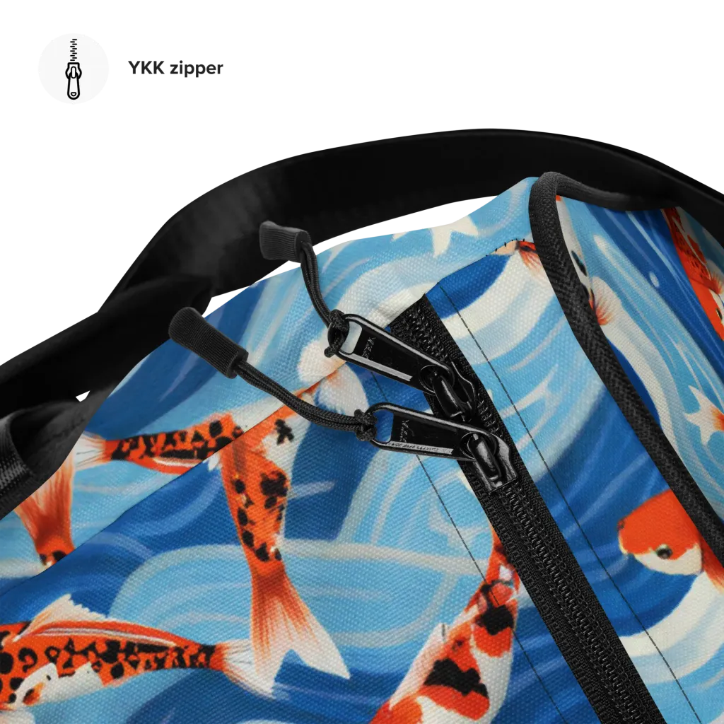 Crimson Drift on Duffle Bag — Front print