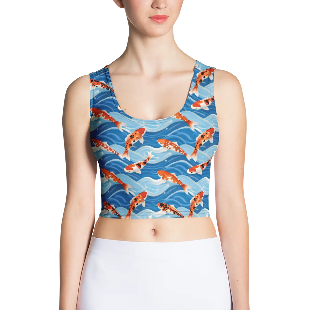Crimson Drift on Crop Top — Front