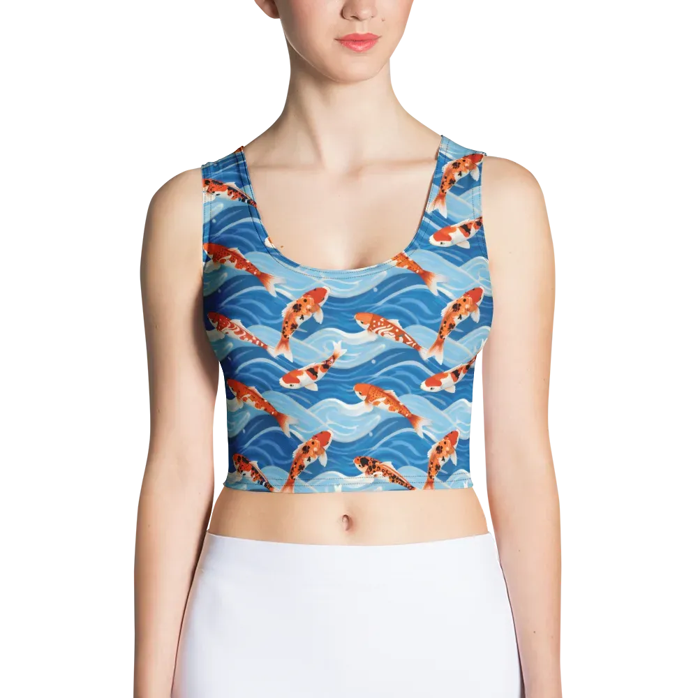 Crimson Drift on Crop Top — Front