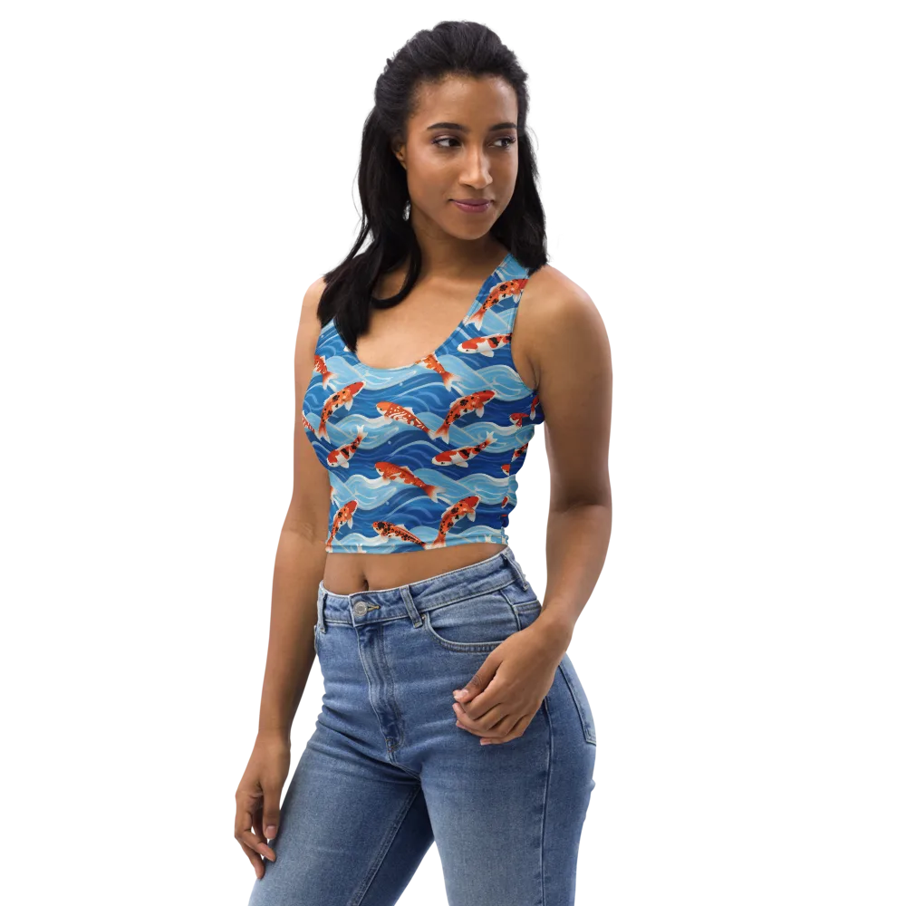 Crimson Drift on Crop Top — Print file