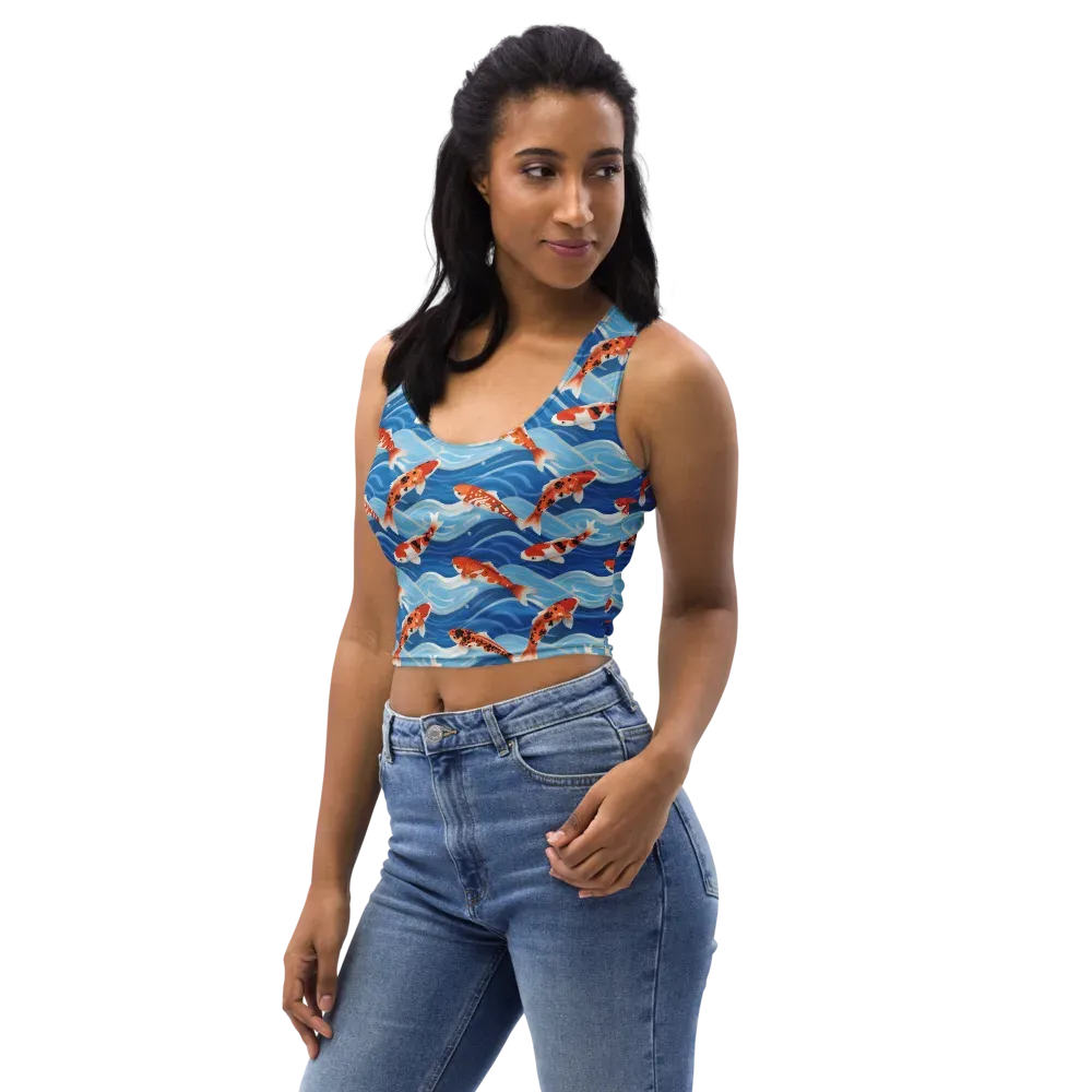 Crimson Drift on Crop Top — Print file