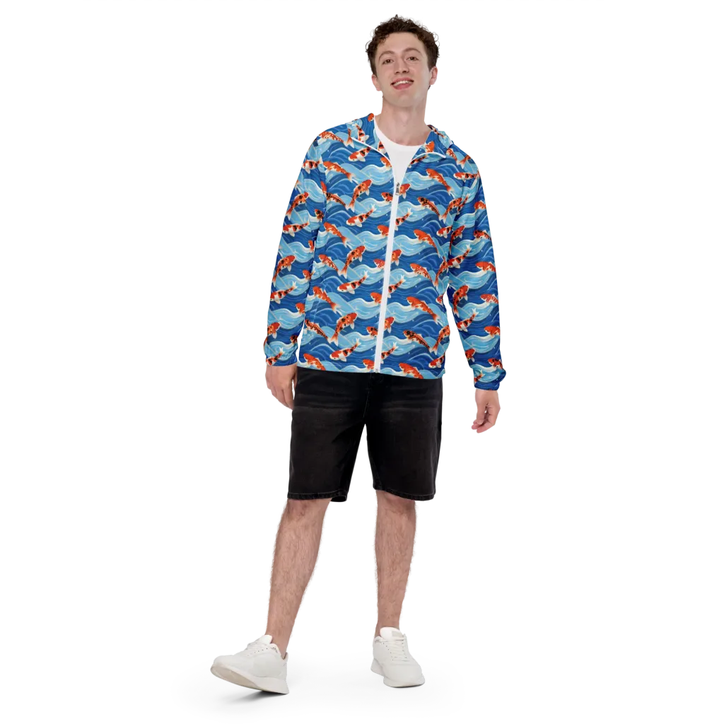 Crimson Drift on Men's Windbreaker — Front print